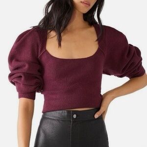 NWT Free People Saffron Open Back Sweater Size XS